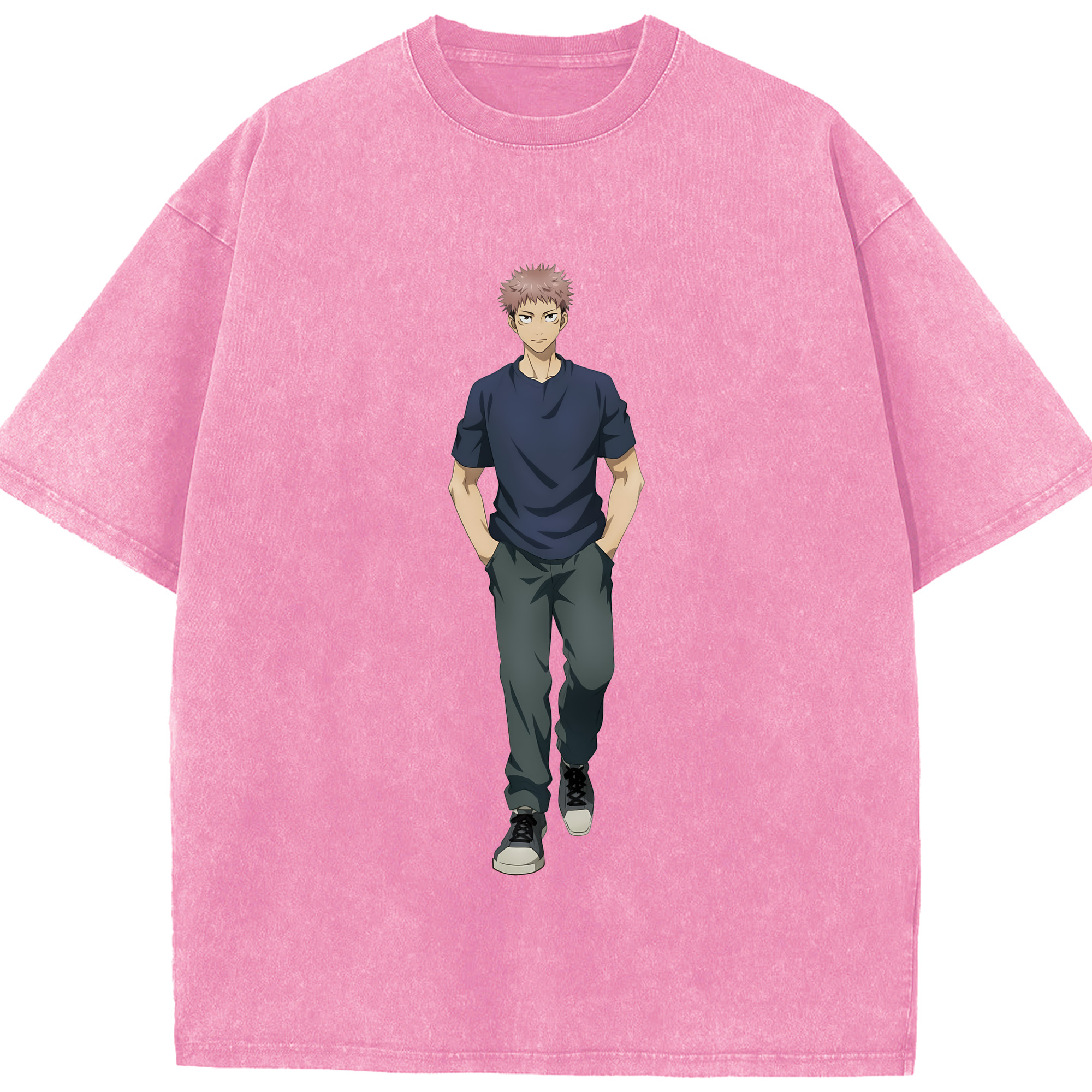 （画像用） 呪術廻戦 Jujutsu Kaisen 綿100% ヴィンテージ風 半袖Tシャツ（フロントプリント）